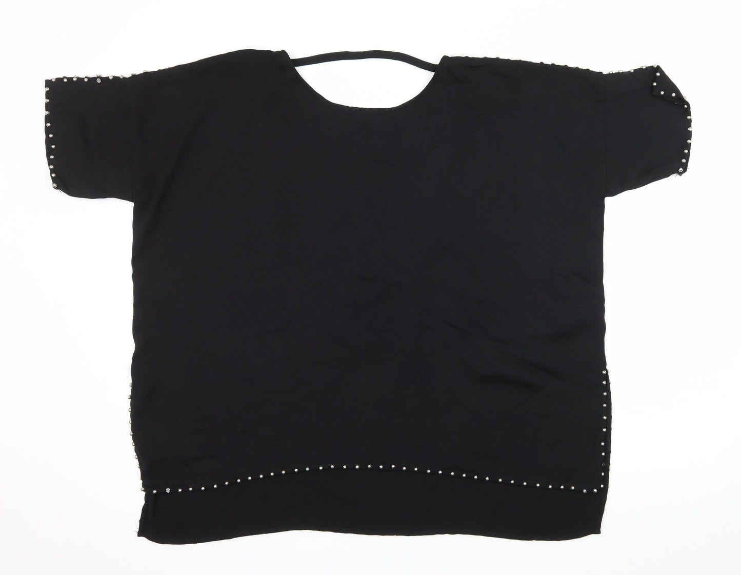 H&M Womens Black   Basic Blouse Size S  - open back