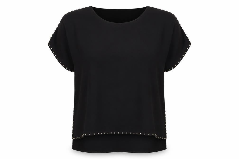 H&M Womens Black   Basic Blouse Size S  - open back