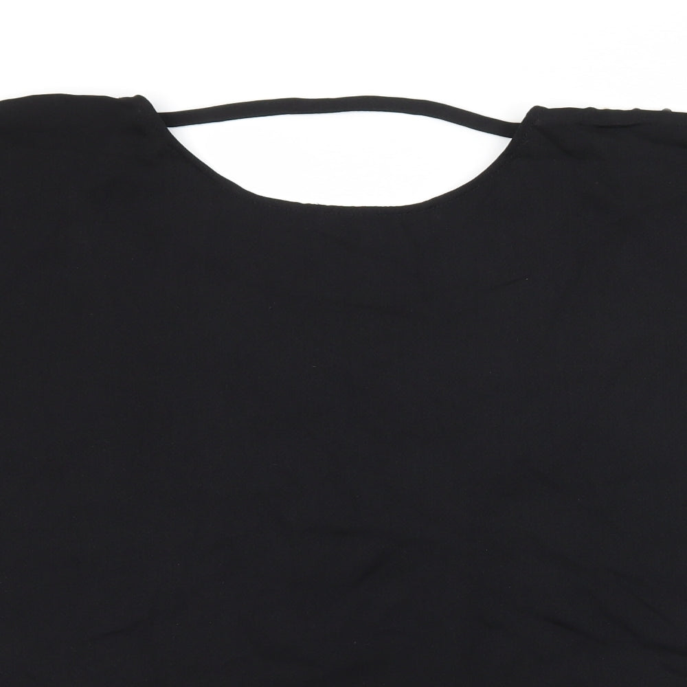 H&M Womens Black   Basic Blouse Size S  - open back