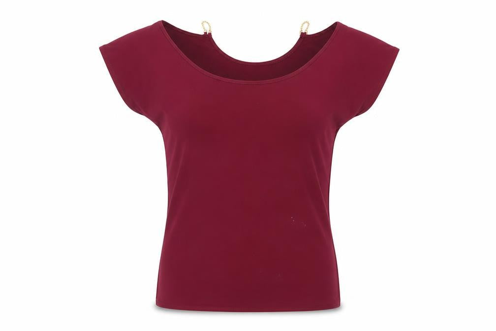 Atmosphere Womens Pink  Jersey Basic T-Shirt Size 8  - Cut Out Shoulder