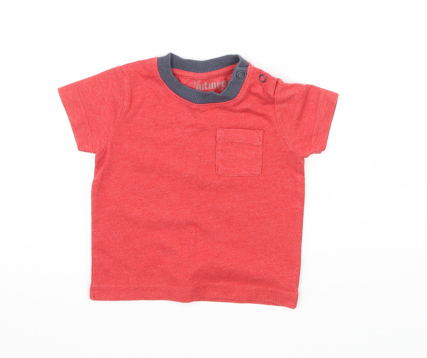 Nutmeg Boys Red  Jersey Basic T-Shirt Size 3-6 Months