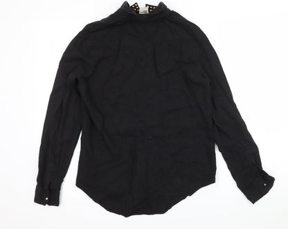 H&M Womens Black   Basic Blouse Size 6