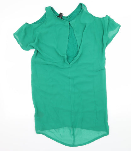H&M Womens Green   Basic T-Shirt Size XS