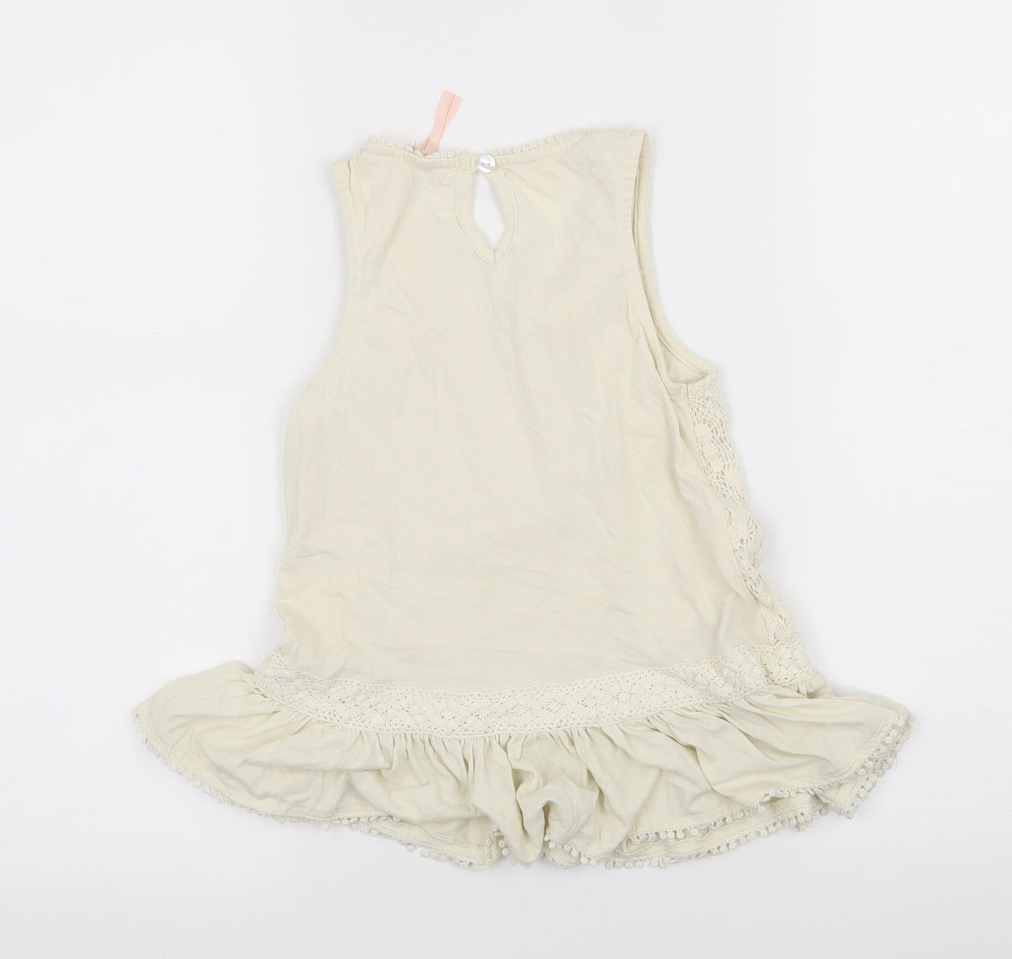 NEXT Girls Ivory  Jersey Basic Tank Size 8 Years