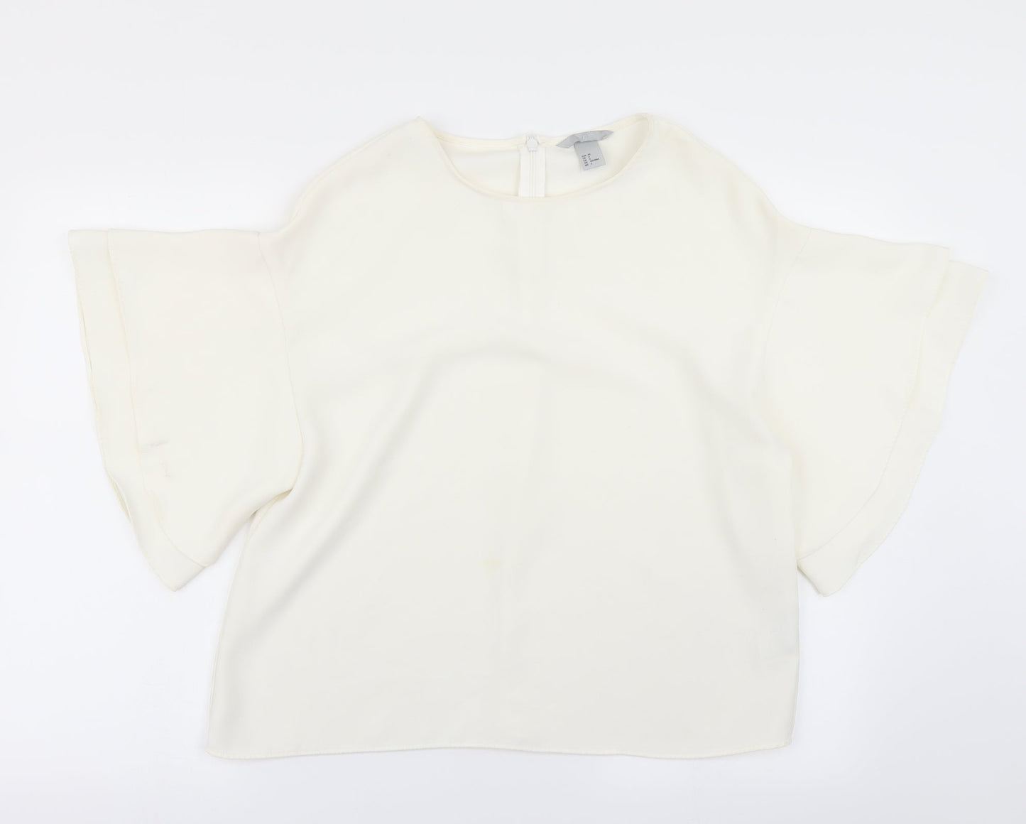 H&M Womens White   Basic Blouse Size 8