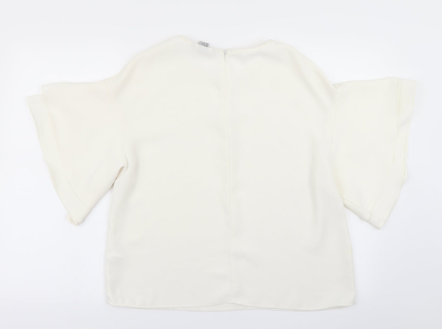 H&M Womens White   Basic Blouse Size 8