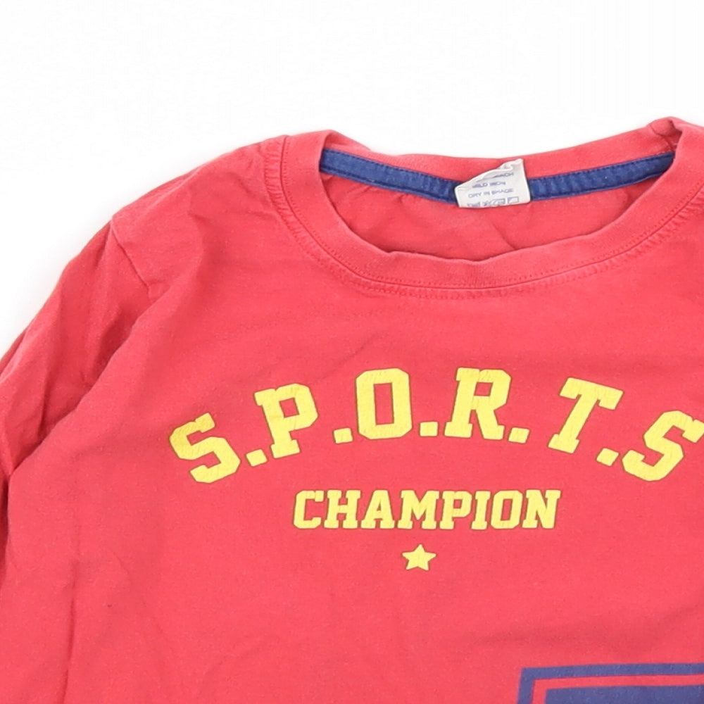 Taeko kids Boys Red   Basic T-Shirt Size 4-5 Years
