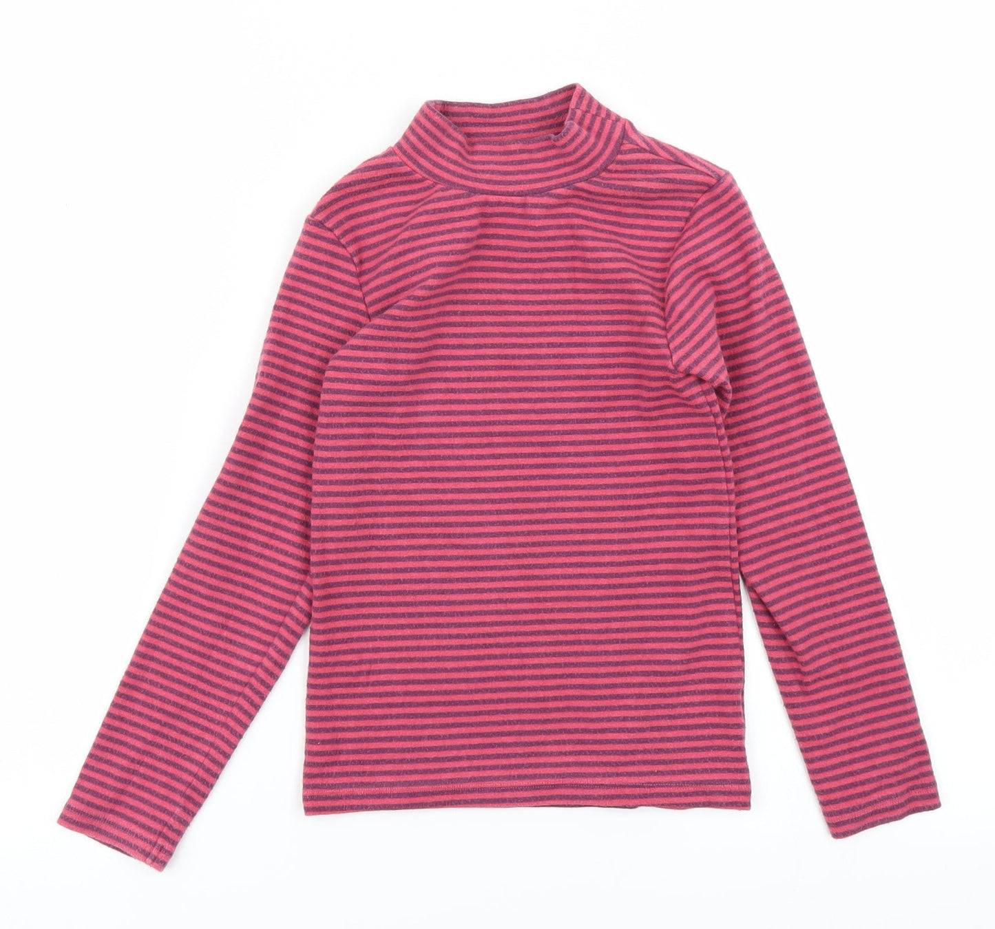NEXT Girls Pink Striped  Basic T-Shirt Size 7 Years