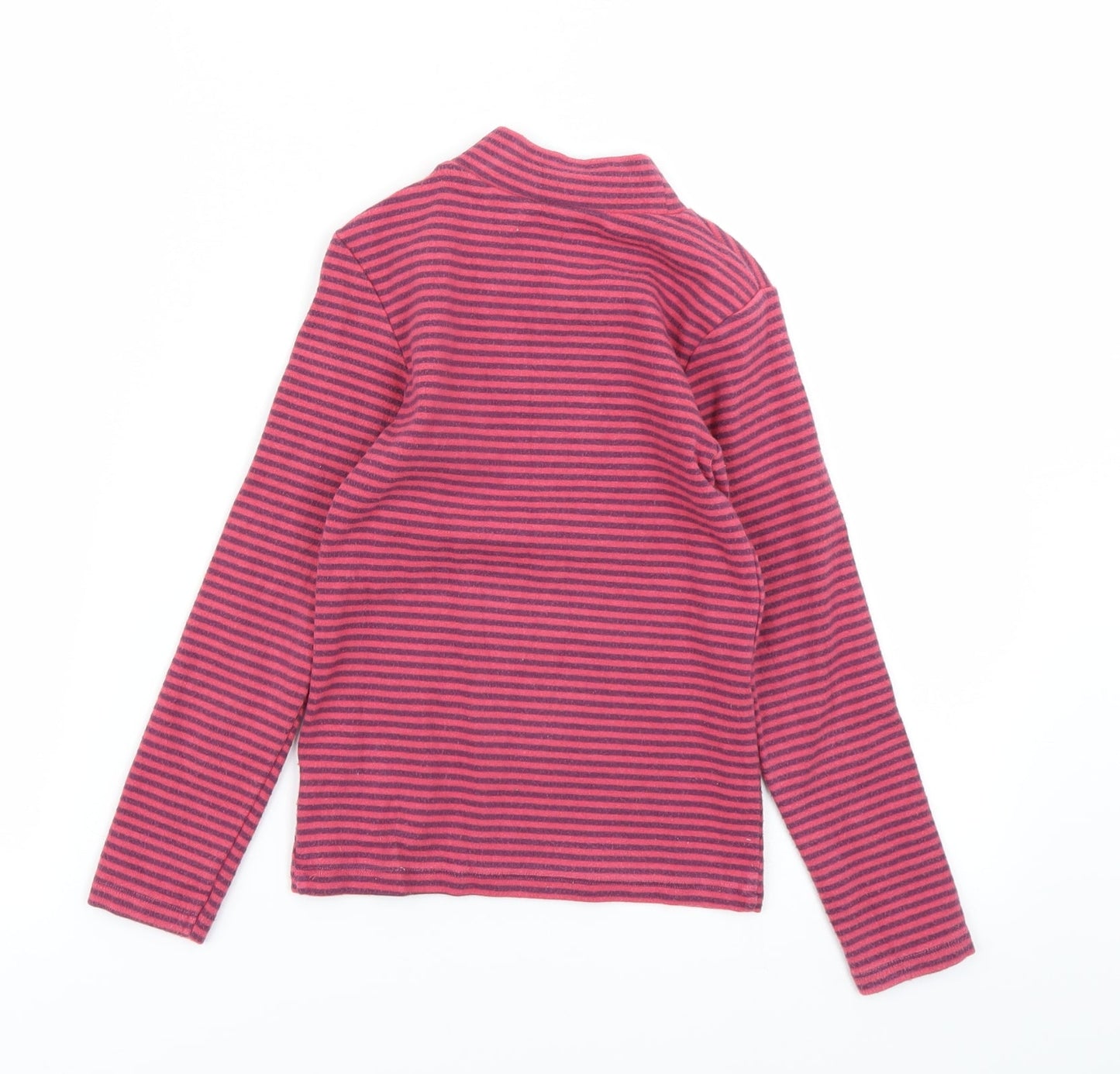 NEXT Girls Pink Striped  Basic T-Shirt Size 7 Years