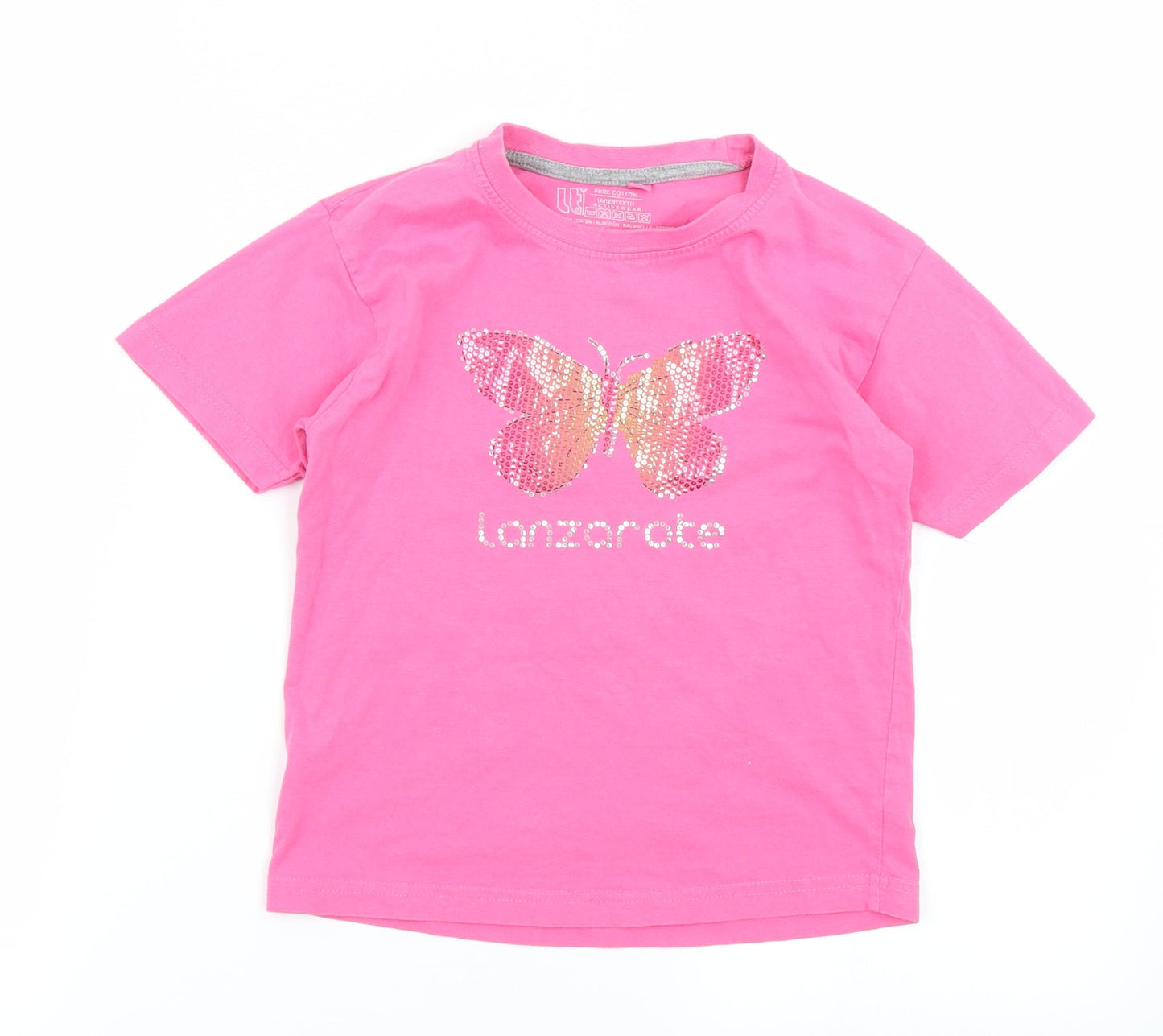 Lanzatextil Girls Pink   Basic T-Shirt Size 6 Years