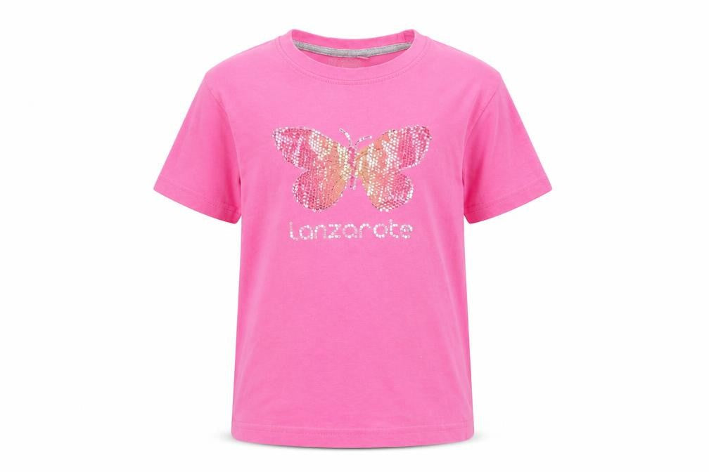 Lanzatextil Girls Pink   Basic T-Shirt Size 6 Years