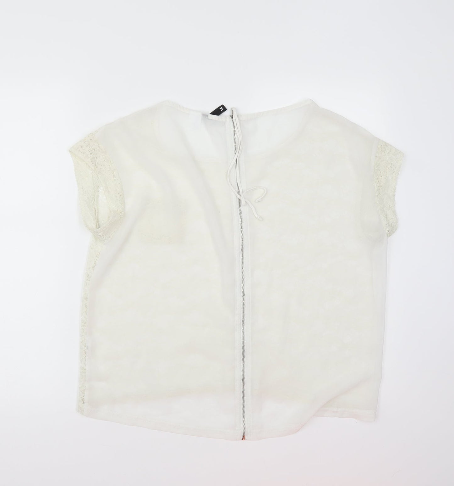 H&M Womens White   Basic T-Shirt Size 14