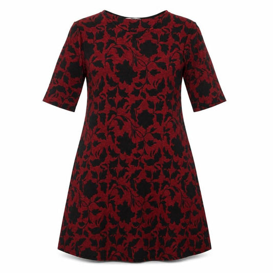 TU Womens Red Floral  A-Line  Size 8