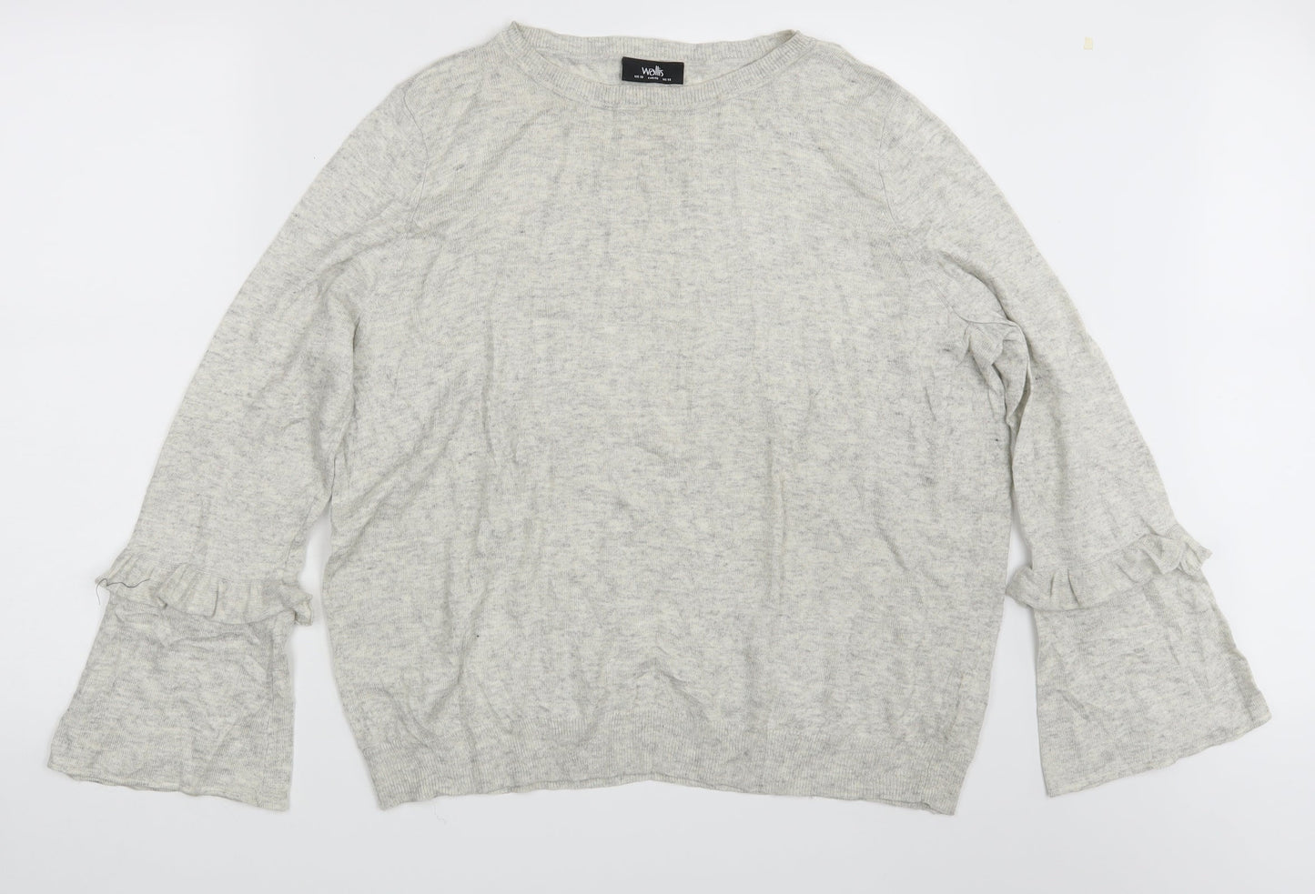 Wallis Womens Grey   Pullover Sweatshirt Size 18
