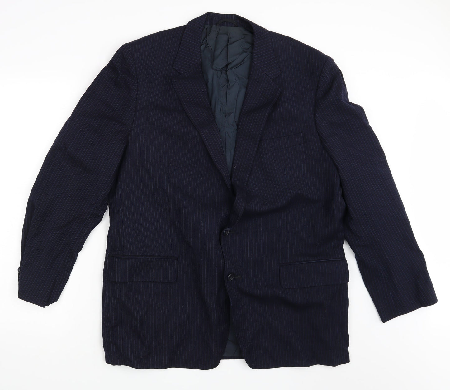 Simon Mens Blue Striped  Jacket Suit Jacket Size 46