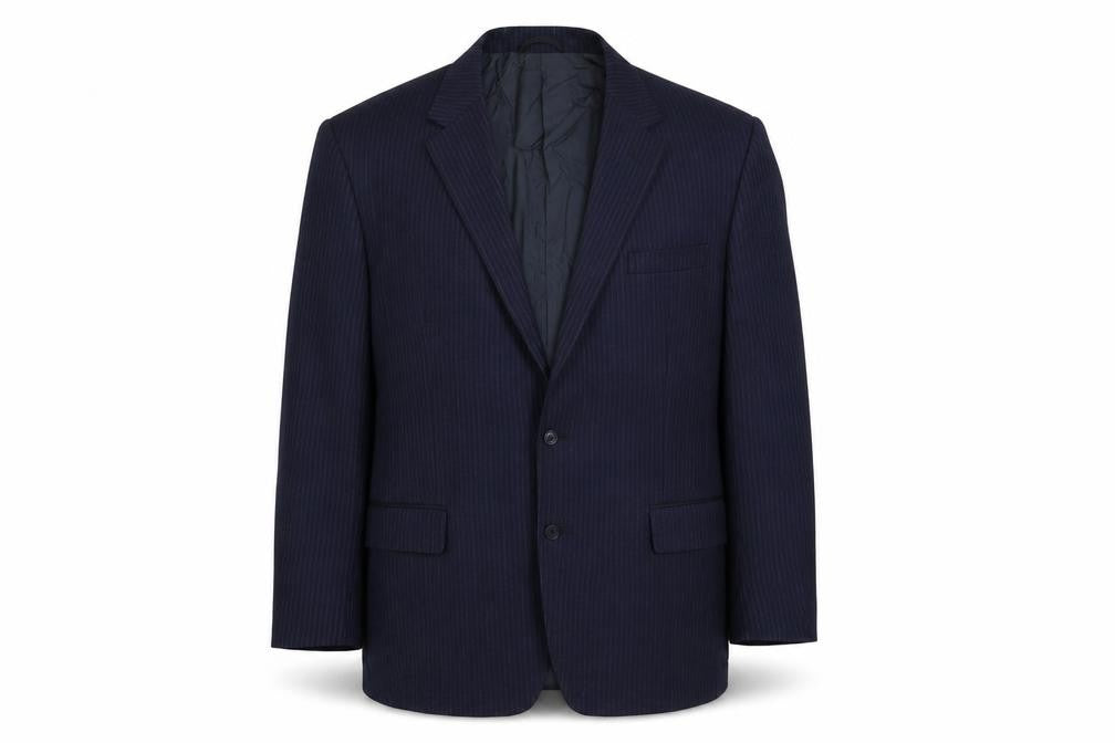 Simon Mens Blue Striped  Jacket Suit Jacket Size 46
