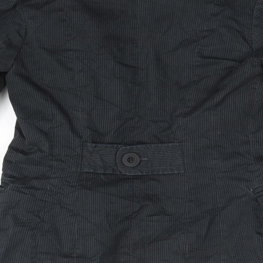 New Look Womens Black Striped  Jacket Blazer Size 10