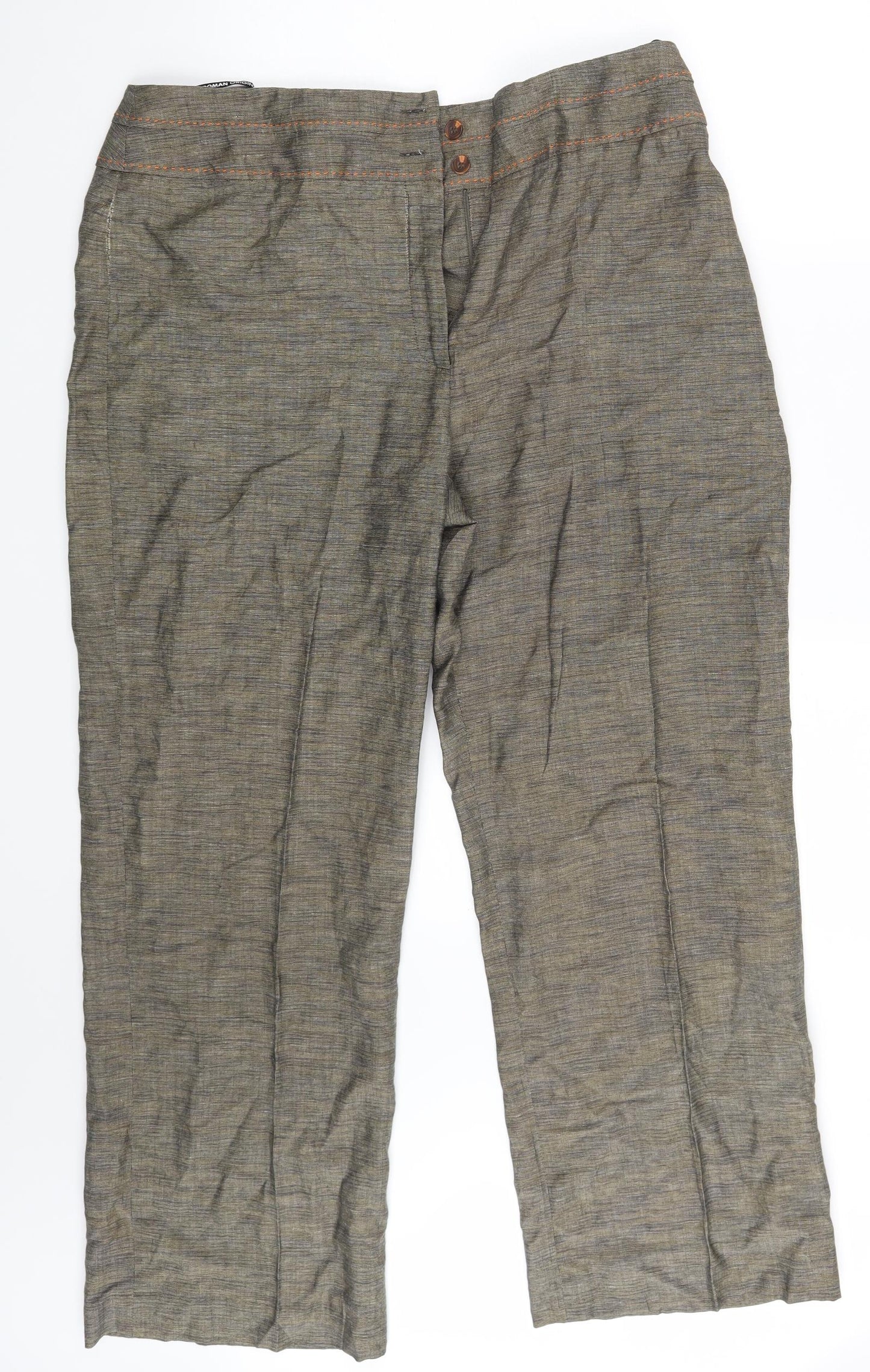 ROMAN  Womens Gold   Trousers  Size 18 L28 in