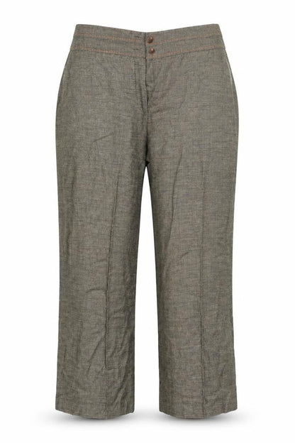 Front view of ROMAN women’s gold trousers, size UK 18, 28-inch leg