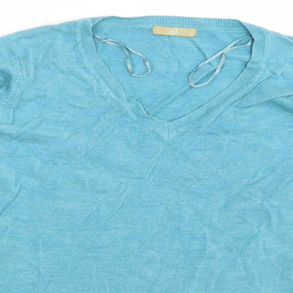 TU Womens Blue   Pullover Sweatshirt Size 14