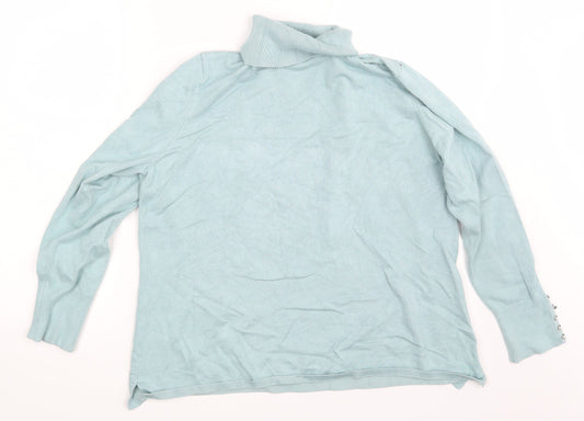 M&Co. Womens Blue   Pullover Sweatshirt Size 20