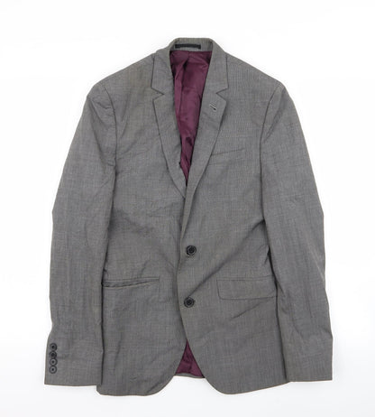 Additional front view of ASOS men’s grey jacket blazer, size 34