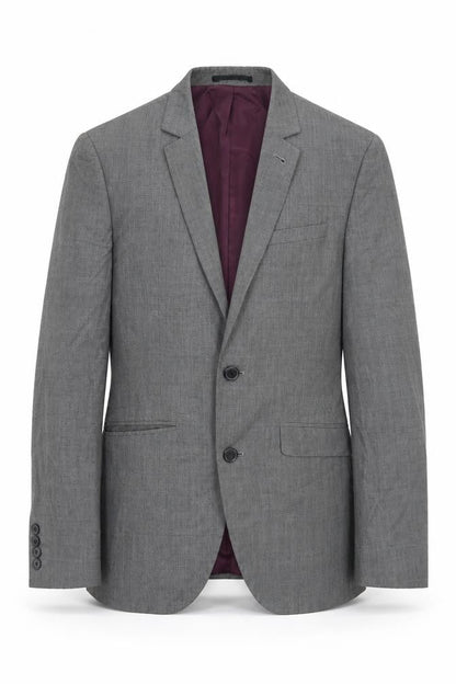 Front view of ASOS men’s grey jacket blazer, size 34