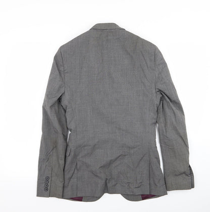 Back view of ASOS men’s grey jacket blazer, size 34