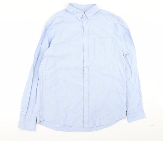 MVP Mens Blue    Dress Shirt Size L