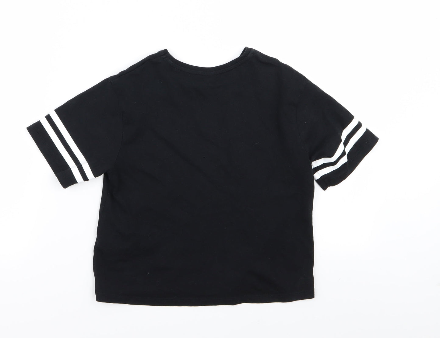 Asda George Girls Black Solid  Top Pyjama Top Size 9-10 Years