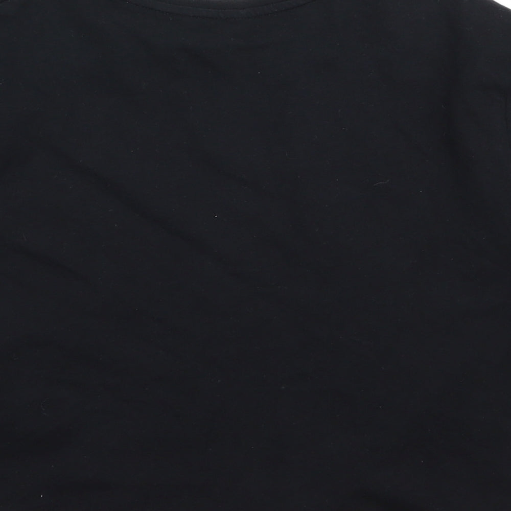 Asda George Girls Black Solid  Top Pyjama Top Size 9-10 Years