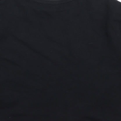 Asda George Girls Black Solid  Top Pyjama Top Size 9-10 Years