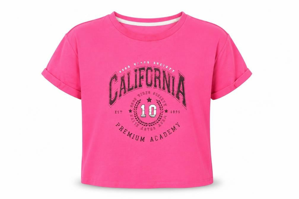 George Girls Pink   Basic T-Shirt Size 10-11 Years
