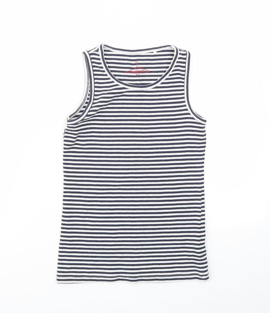 NEXT Girls Blue Striped  Basic T-Shirt Size 9 Years