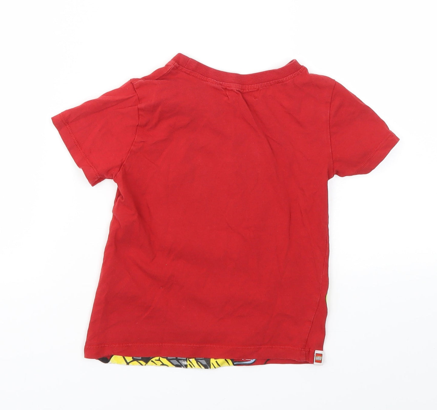 H&M Boys Red Animal Print  Basic T-Shirt Size 3-4 Years