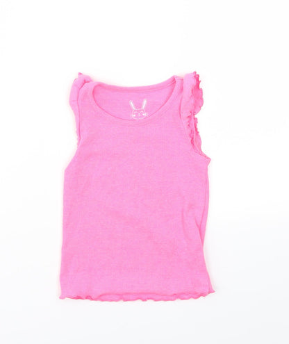 Additional front view of F&F girls’ pink basic t-shirt, size 2-3, years
