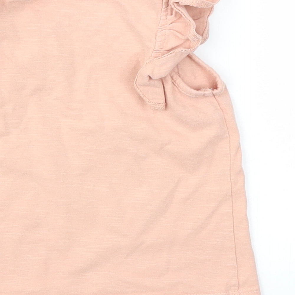 NEXT Girls Pink Animal Print  Basic T-Shirt Size 12-18 Months