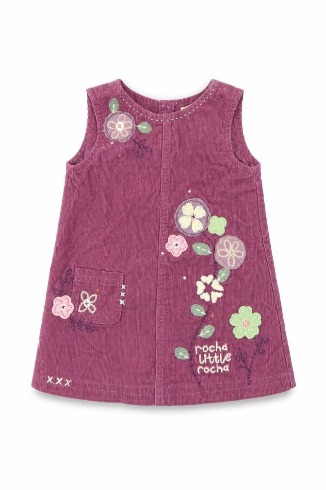 Debenhams Girls Purple Floral  Fit & Flare  Size 3-6 Months