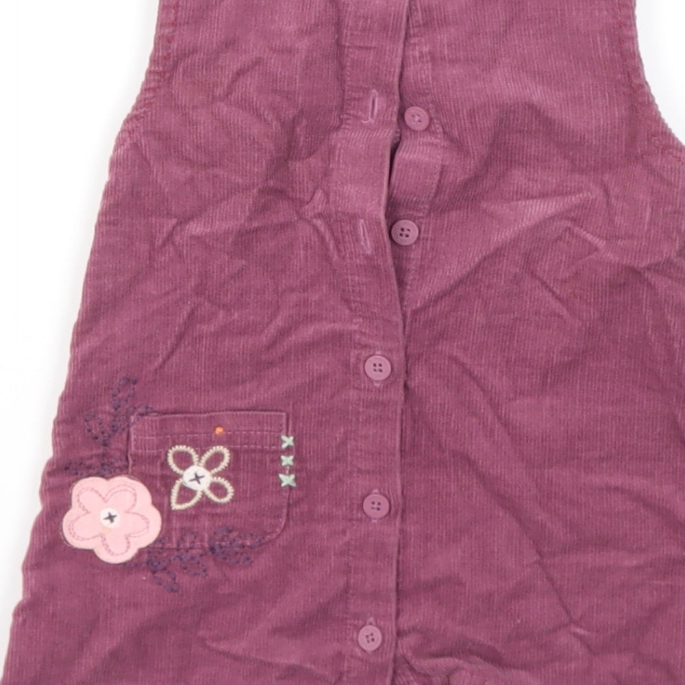 Debenhams Girls Purple Floral  Fit & Flare  Size 3-6 Months
