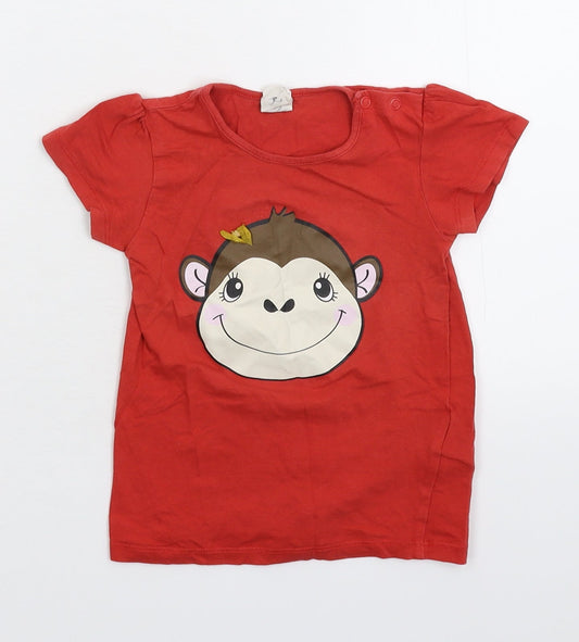 H&M Baby Red   Basic T-Shirt Size 12-18 Months