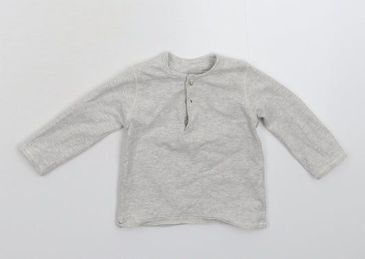 George Baby Grey Striped  Basic T-Shirt Size 3-6 Months