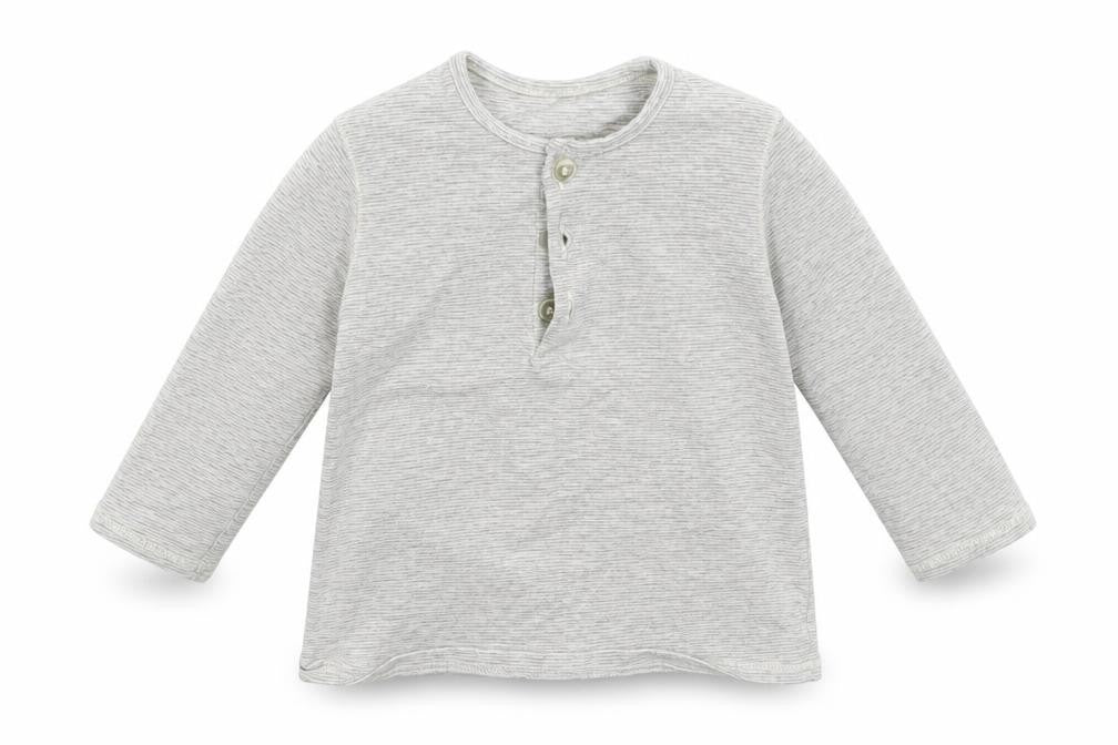 George Baby Grey Striped  Basic T-Shirt Size 3-6 Months