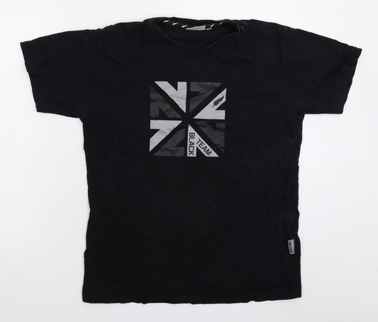 Team Black Mens Black    T-Shirt Size S