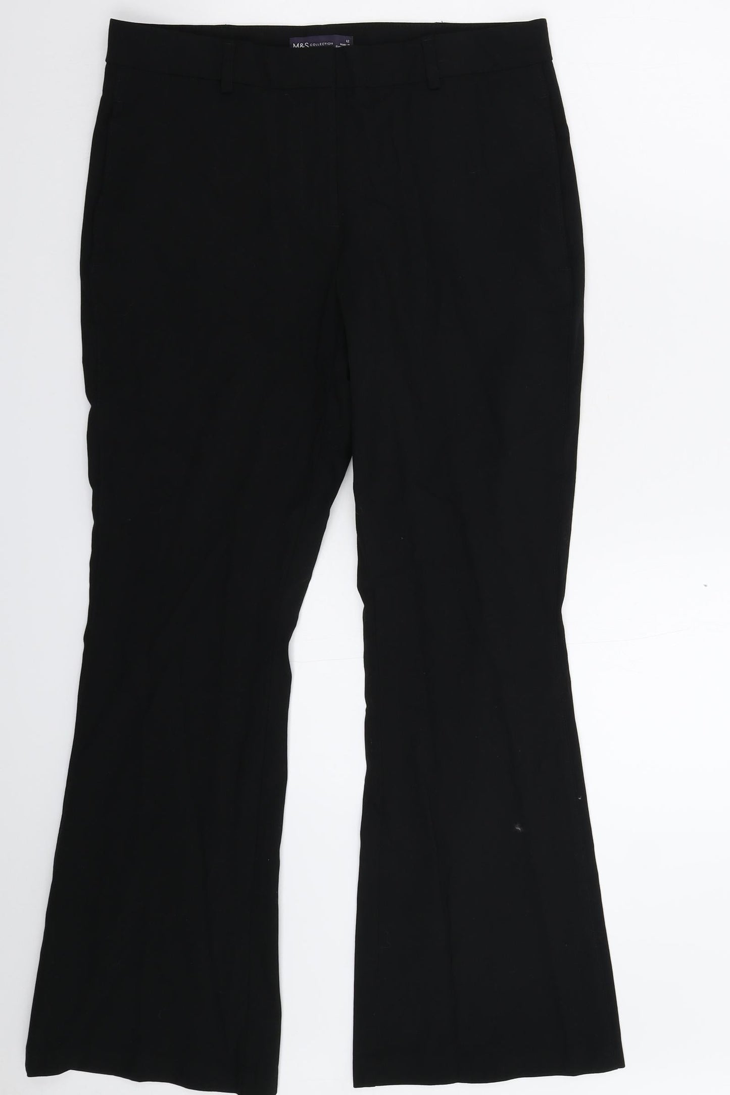 Marks and Spencer Womens Black   Dress Pants Trousers Size 12 L31 in