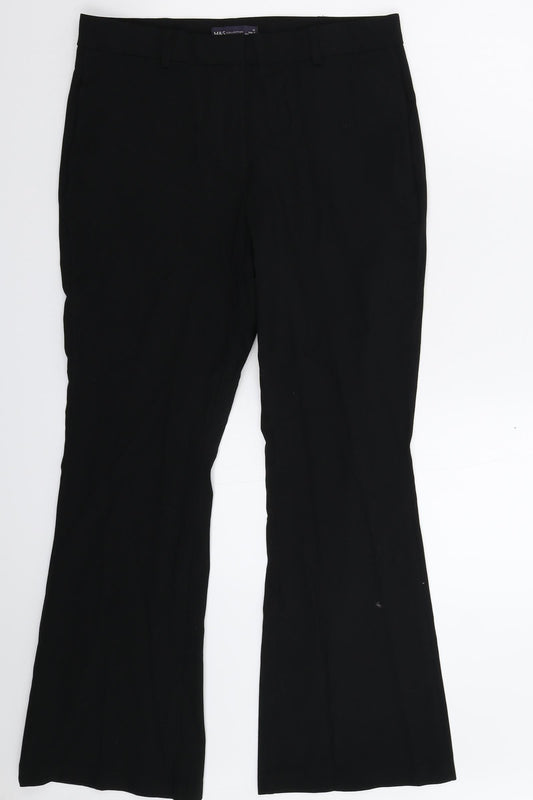 Marks and Spencer Womens Black   Dress Pants Trousers Size 12 L31 in