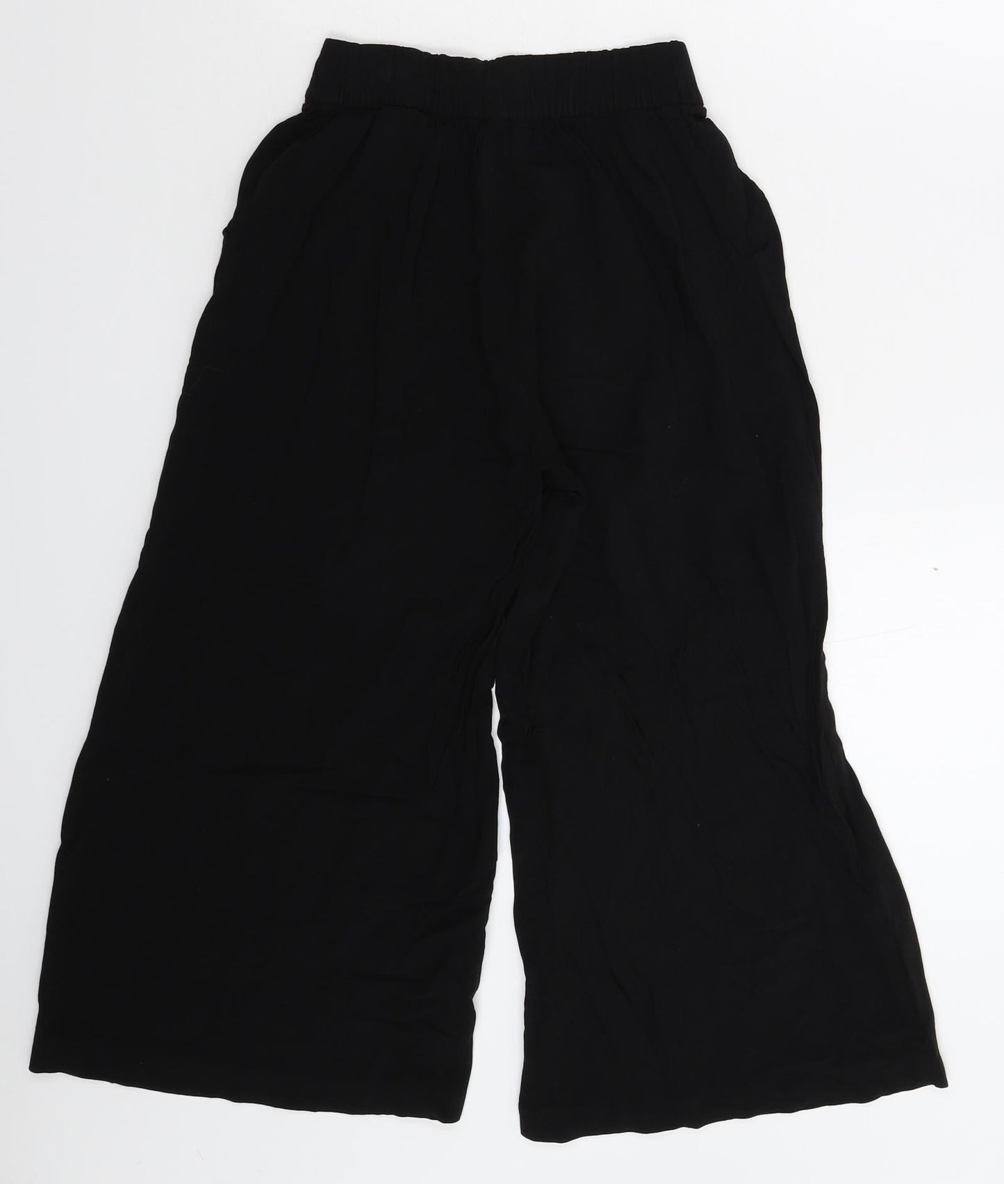H&M Womens Black   Cropped Trousers Size 6 L20 in