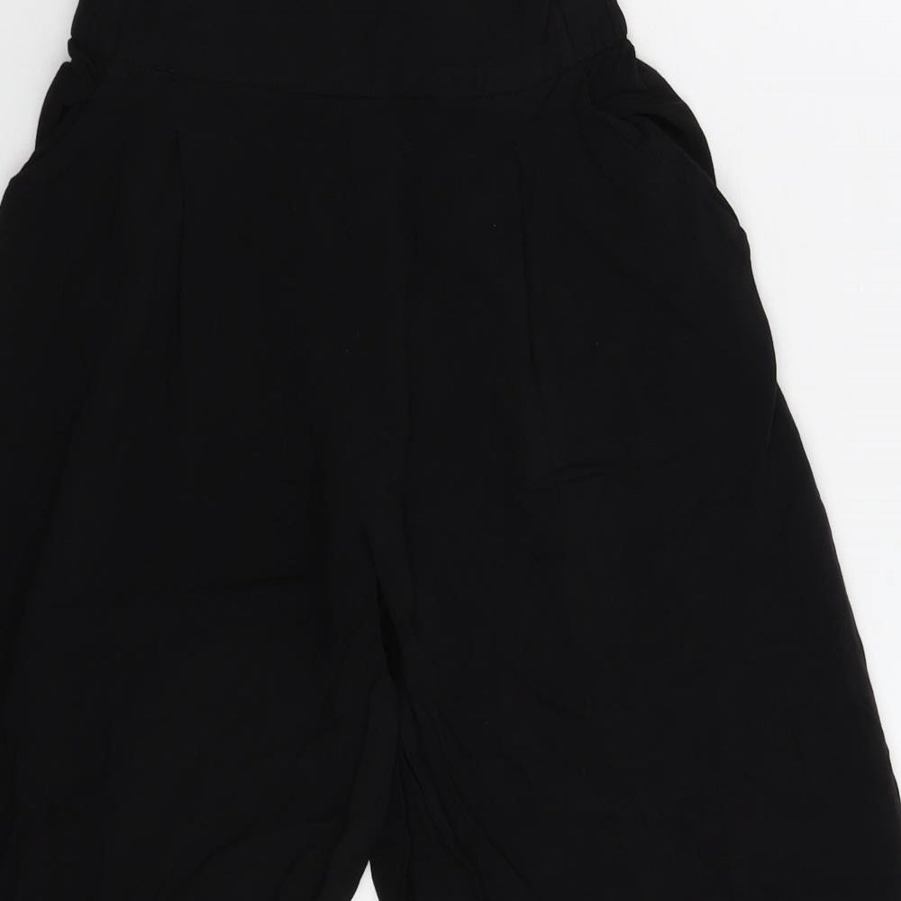 H&M Womens Black   Cropped Trousers Size 6 L20 in