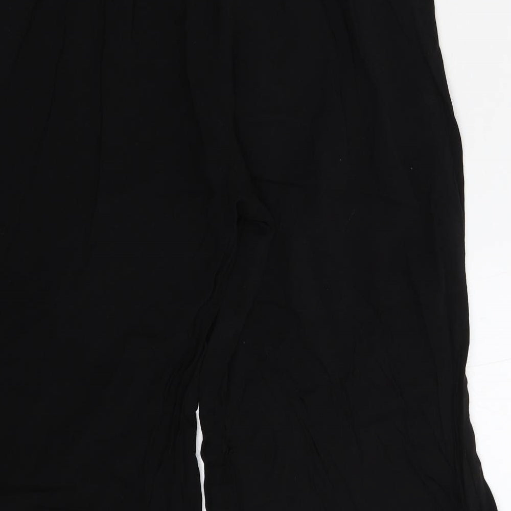H&M Womens Black   Cropped Trousers Size 6 L20 in