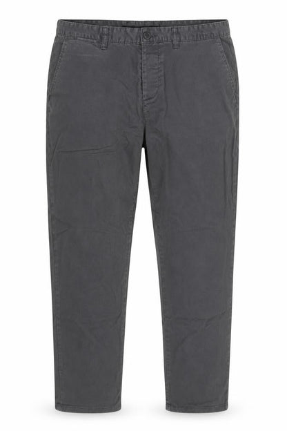 Front view of Denim & Co. women’s grey chino trousers, size UK 38, 31-inch leg