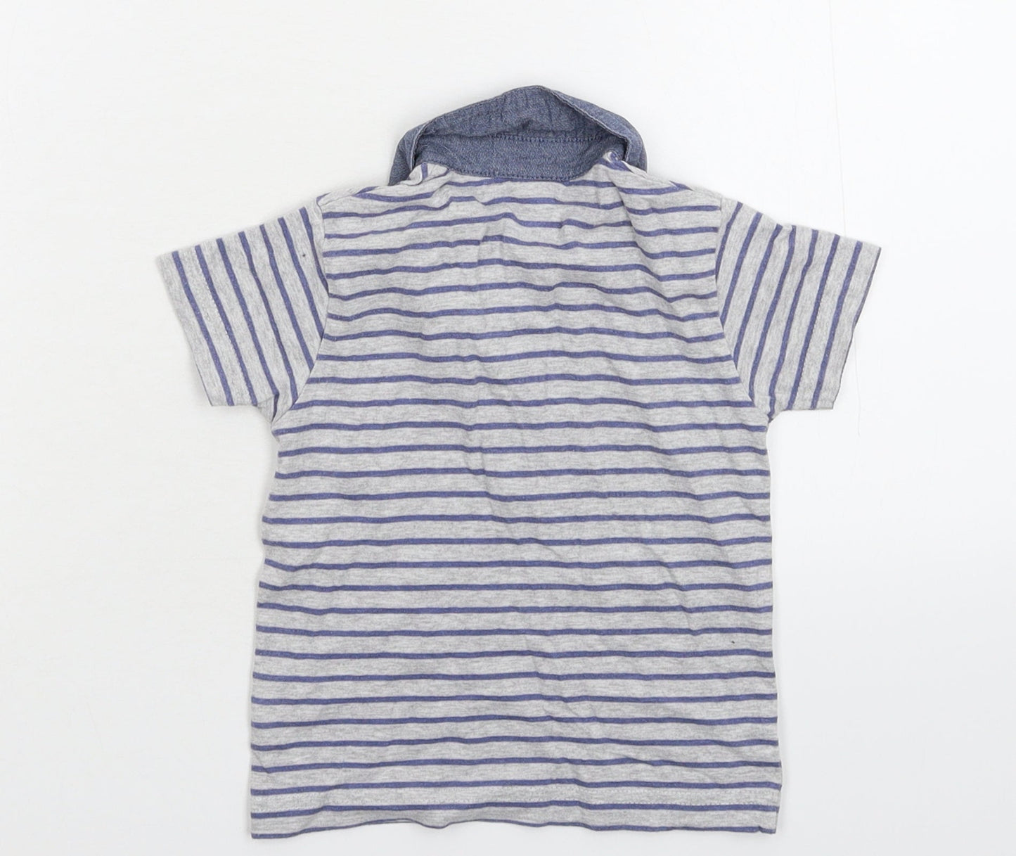 NEXT Baby Grey Striped  Basic Polo Size 6-9 Months